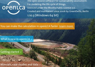 Continuous improvement of openLCA
